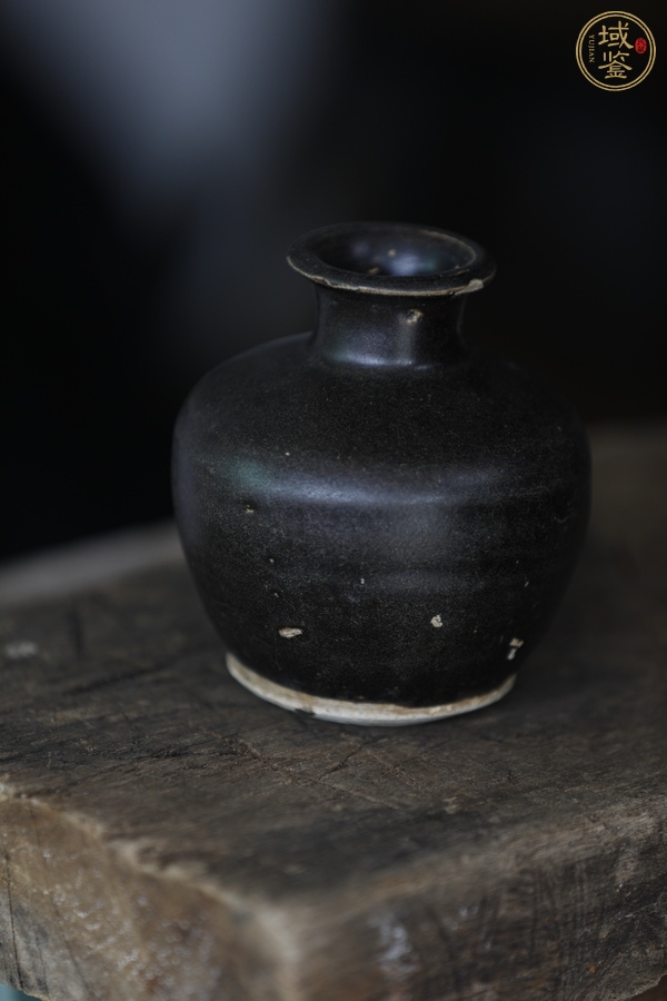 古玩陶瓷吉州窯黑釉撇口瓶真品鑒賞圖
