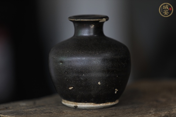 古玩陶瓷吉州窯黑釉撇口瓶真品鑒賞圖