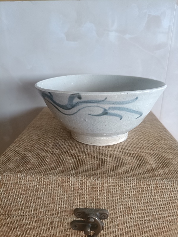 古玩陶瓷明晚期青花賞碗拍賣，當前價格298元