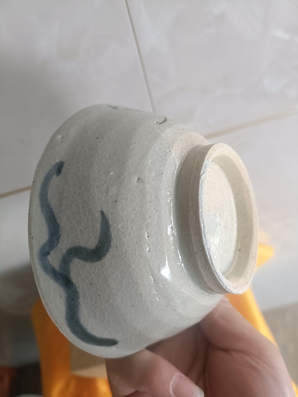 古玩陶瓷明晚期青花賞碗拍賣，當前價格298元