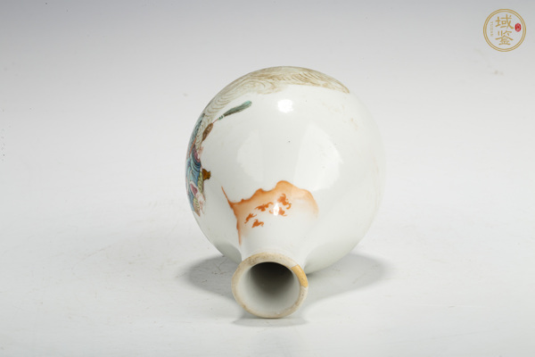 古玩陶瓷晚清·粉彩劉海戲金蟾紋膽瓶真品鑒賞圖