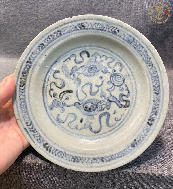 古玩明正德青花盤真品鑒賞圖