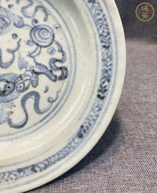 古玩陶瓷明正德青花盤真品鑒賞圖