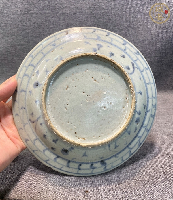 古玩陶瓷明正德青花盤真品鑒賞圖