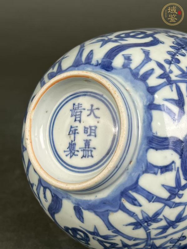 古玩陶瓷青花花卉壽字紋碗真品鑒賞圖