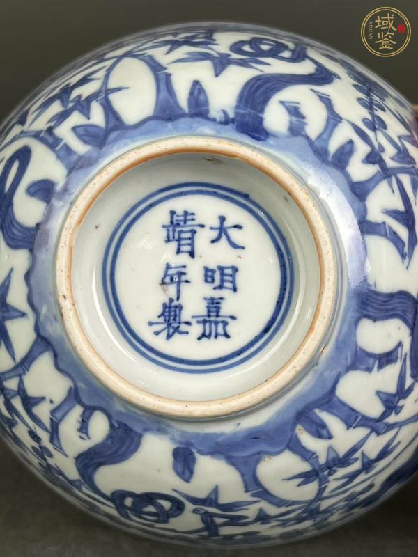 古玩陶瓷青花花卉壽字紋碗真品鑒賞圖