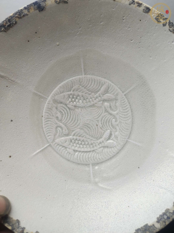 古玩陶瓷青白釉雙魚盤真品鑒賞圖