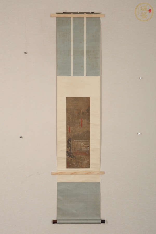 古玩字畫仇英款人物山水真品鑒賞圖