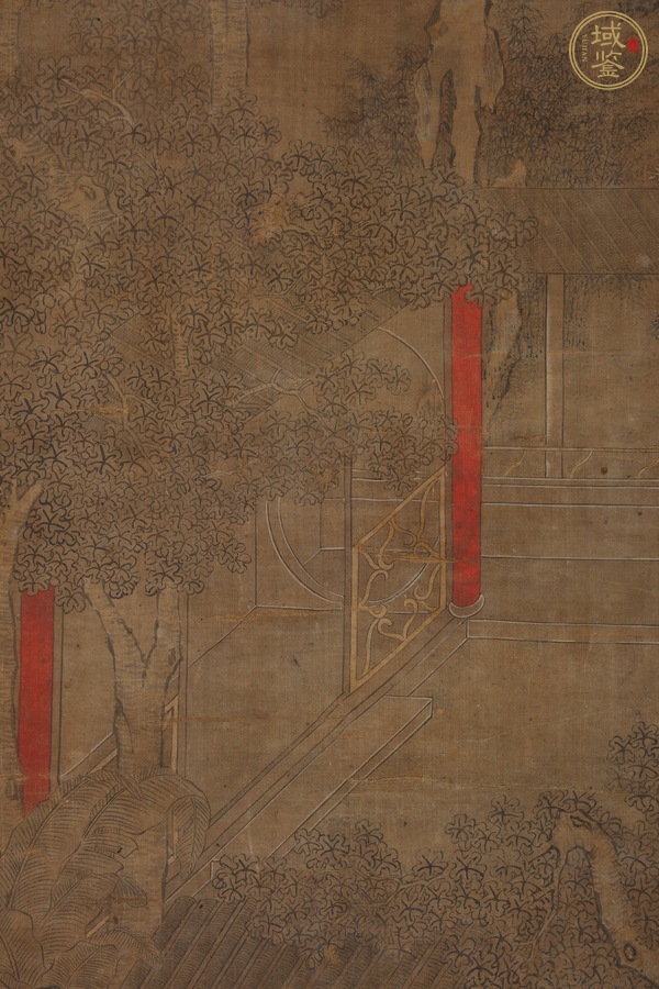 古玩字畫仇英款人物山水真品鑒賞圖