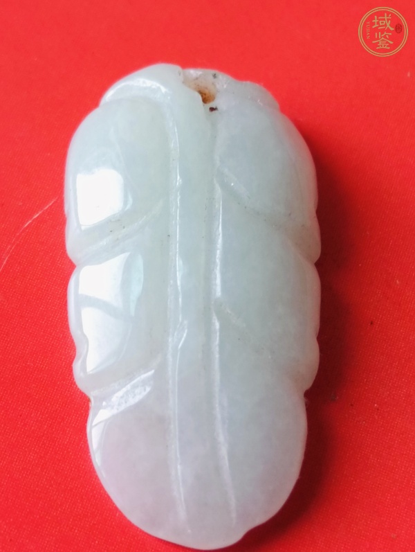 古玩玉器天然翡翠雕“金枝玉葉”掛件真品鑒賞圖