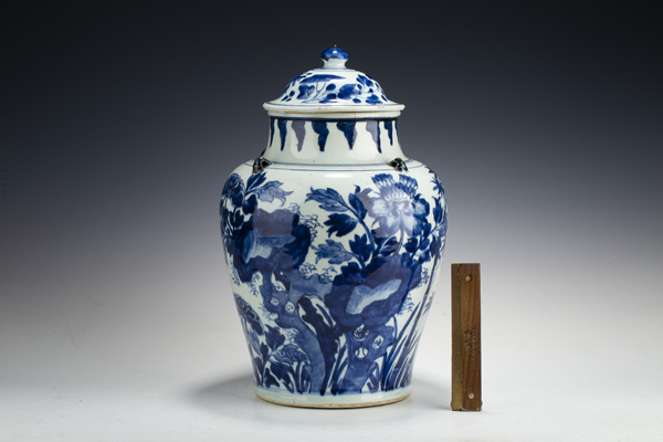 古玩陶瓷清早·青花花鳥紋四系將軍罐拍賣，當(dāng)前價(jià)格2888元