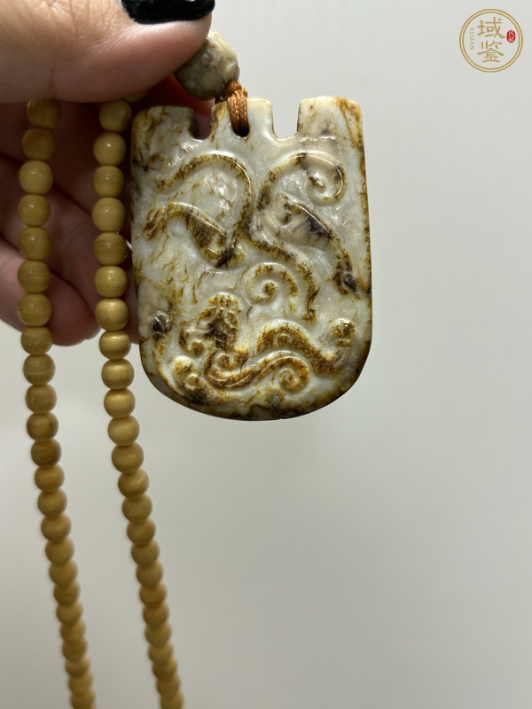 古玩玉器和田玉雕“螭龍紋”掛件真品鑒賞圖