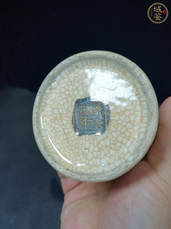 古玩陶瓷刀馬人花觚真品鑒賞圖