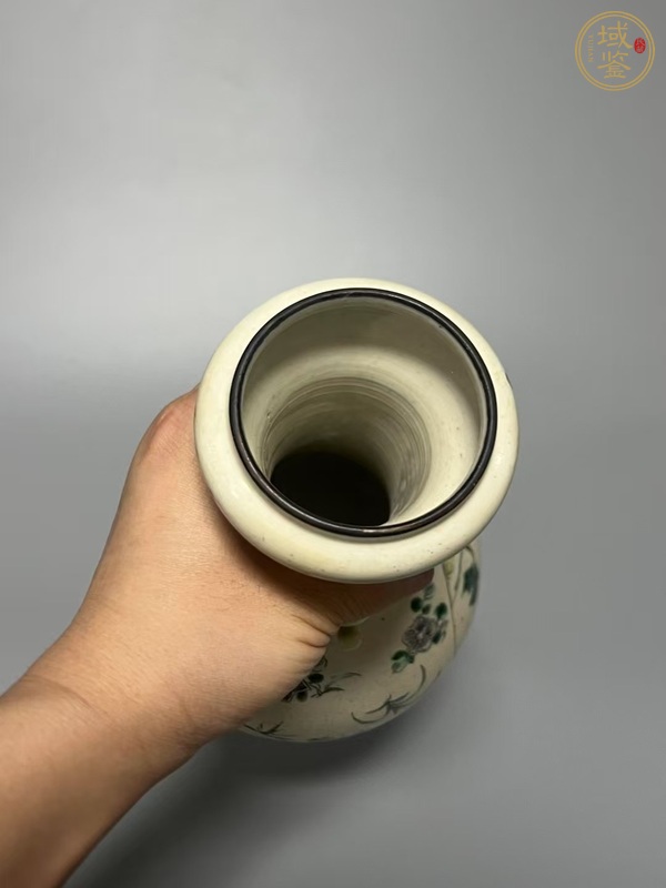 古玩陶瓷素三彩象耳瓶真品鑒賞圖