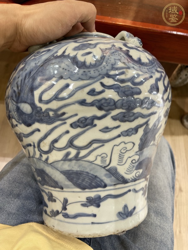 古玩龍馬精神青花罐真品鑒賞圖