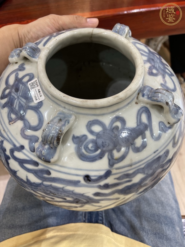 古玩陶瓷龍馬精神青花罐真品鑒賞圖