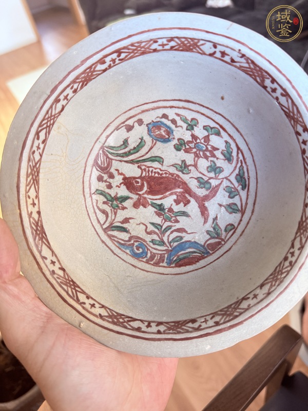 古玩陶瓷魚藻紋碗真品鑒賞圖
