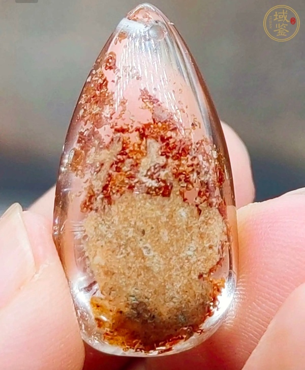 古玩玉器天然水晶吊墜真品鑒賞圖