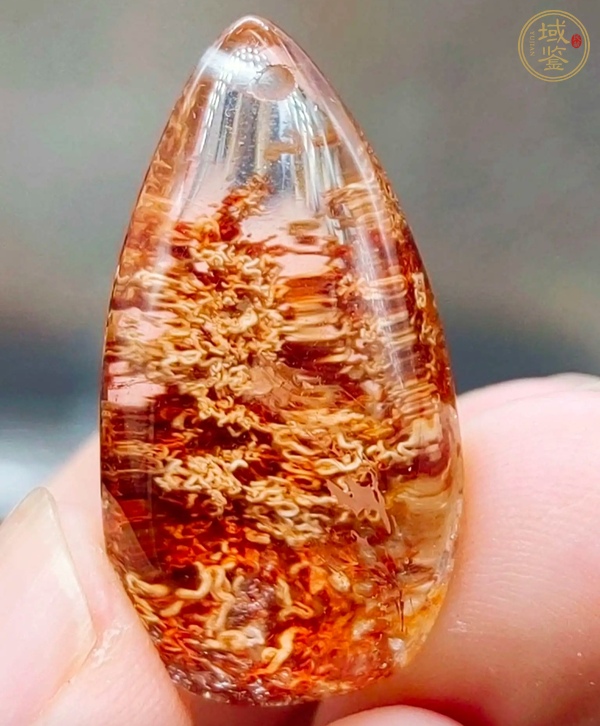 古玩玉器天然水晶吊墜真品鑒賞圖