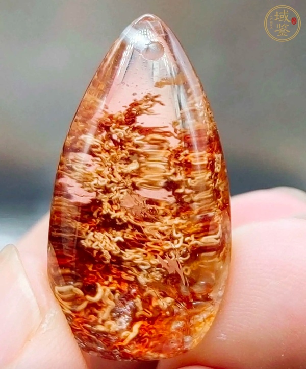 古玩玉器天然水晶吊墜真品鑒賞圖