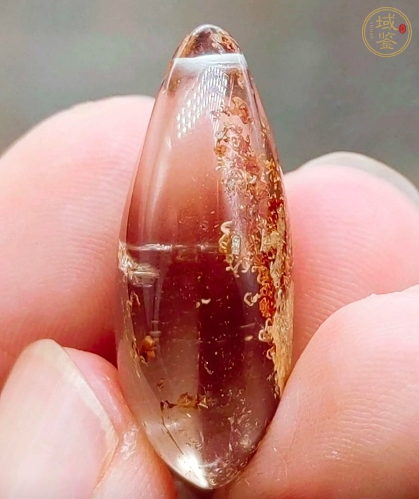 古玩玉器天然水晶吊墜真品鑒賞圖