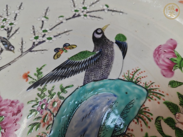 古玩陶瓷咸豐細路廣彩大賞盤真品鑒賞圖