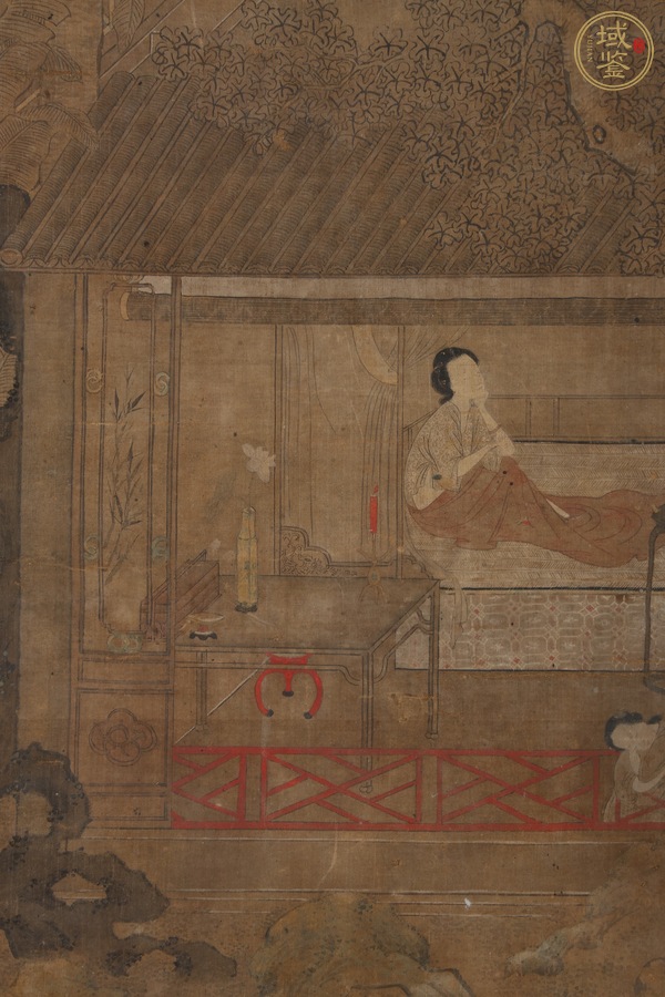 古玩字畫仇英款人物山水真品鑒賞圖