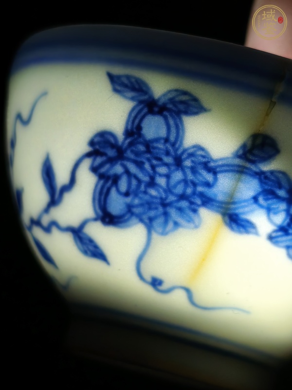 古玩陶瓷青花蝴蝶紋杯真品鑒賞圖