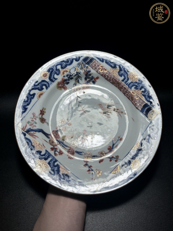 古玩陶瓷青花五彩花鳥(niǎo)紋盤真品鑒賞圖