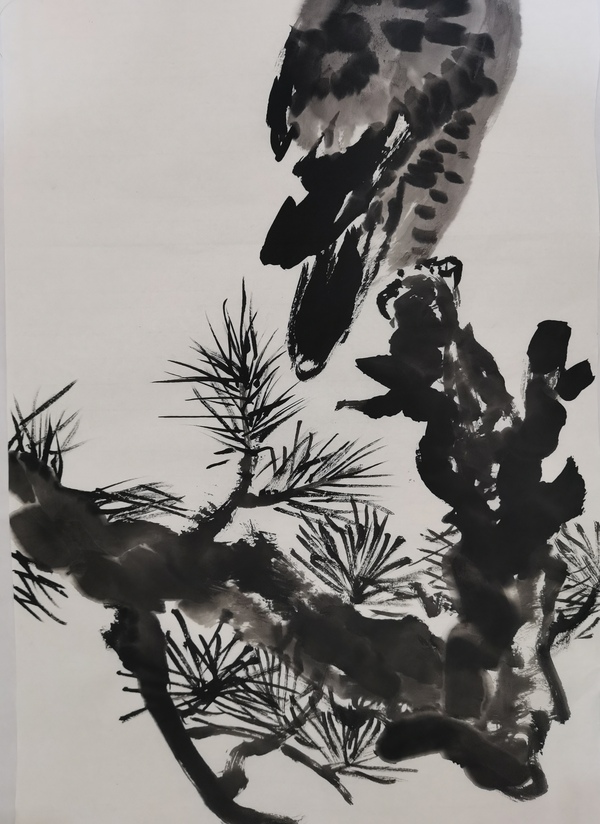 古玩字畫張立辰大師弟子貴陽畫院副院長查曉松風圖拍賣，當前價格499元
