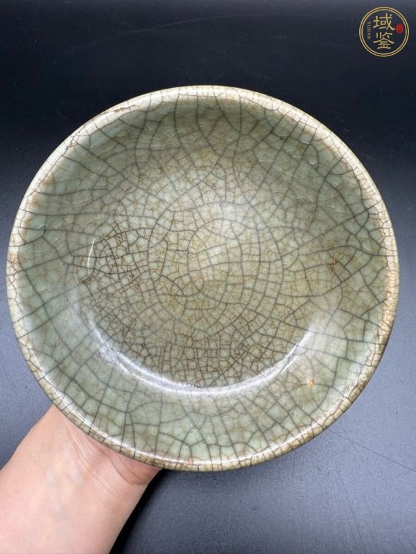 古玩綠哥釉洗真品鑒賞圖