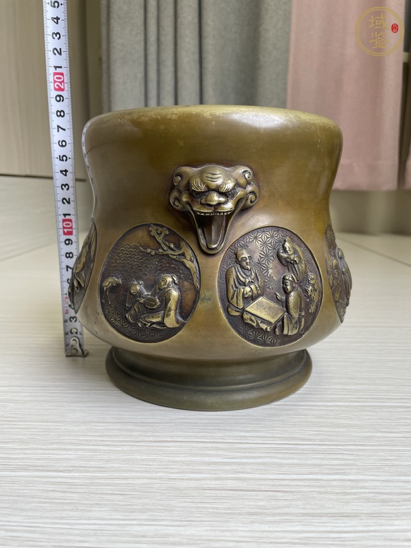 古玩銅器清中晚期 極品八開窗獸耳宣德銅爐真品鑒賞圖