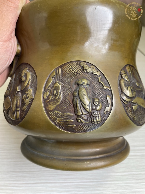 古玩銅器清中晚期 極品八開窗獸耳宣德銅爐真品鑒賞圖