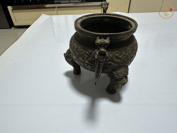 古玩銅器獸耳薰?fàn)t真品鑒賞圖