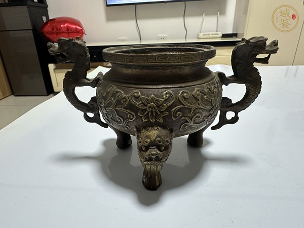 古玩銅器獸耳薰?fàn)t真品鑒賞圖