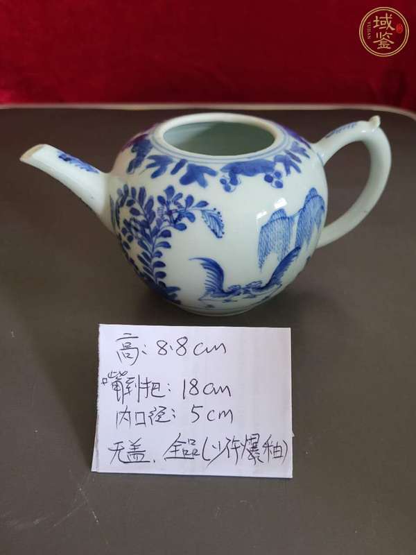 古玩陶瓷清早期 青花官上加官紋壺真品鑒賞圖