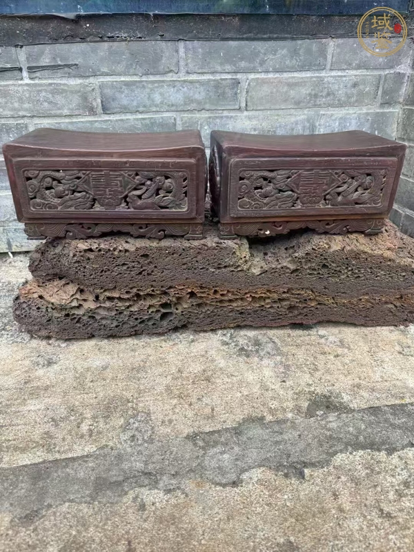 古玩雜項木枕真品鑒賞圖