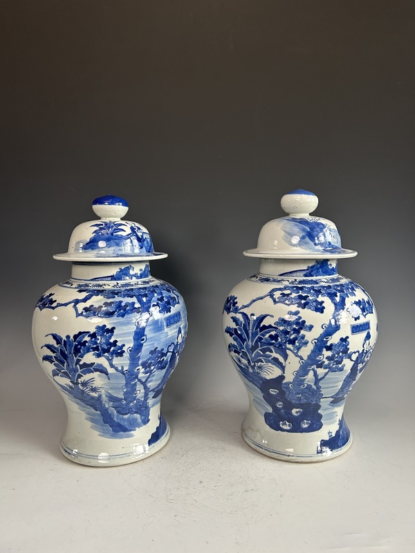 古玩陶瓷清晚·青花人物將軍罐拍賣，當前價格65000元