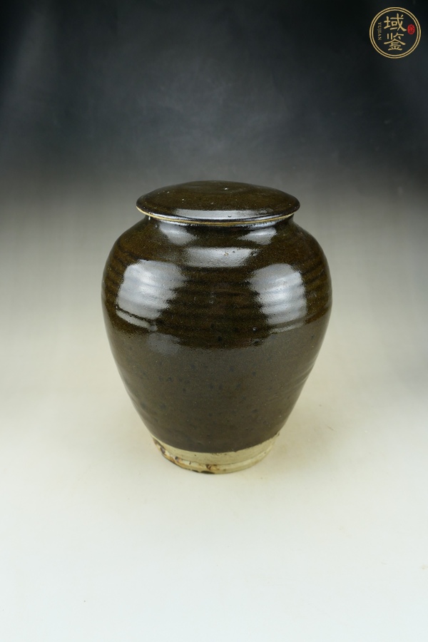 古玩陶瓷耀州窯茶葉末釉蓋罐真品鑒賞圖