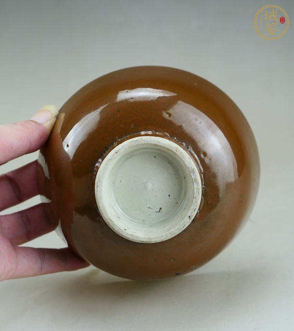 古玩陶瓷紫金釉蓮子碗真品鑒賞圖