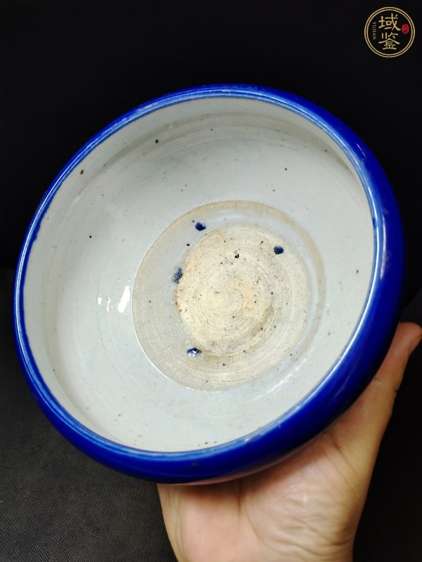 古玩陶瓷霽藍釉洗式香爐真品鑒賞圖