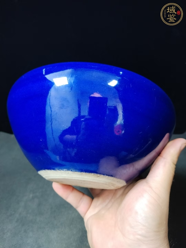 古玩陶瓷霽藍釉洗式香爐真品鑒賞圖