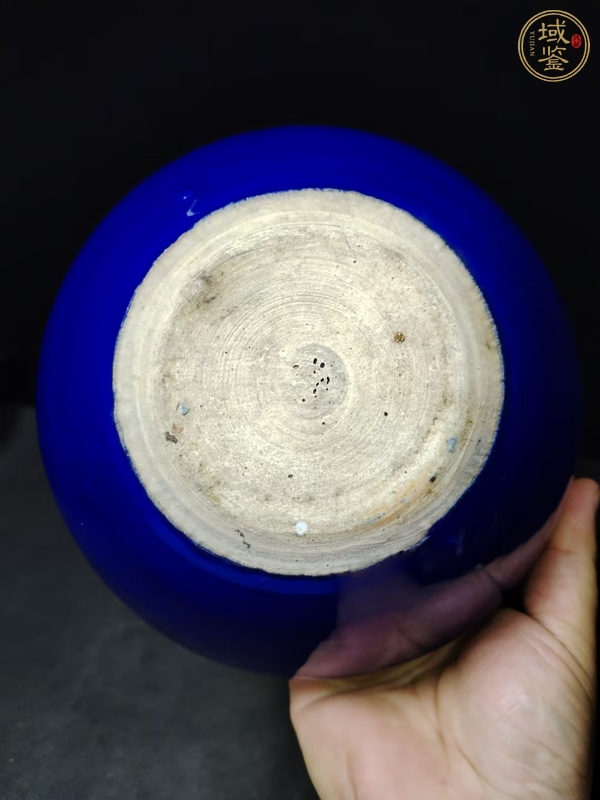 古玩陶瓷霽藍釉洗式香爐真品鑒賞圖