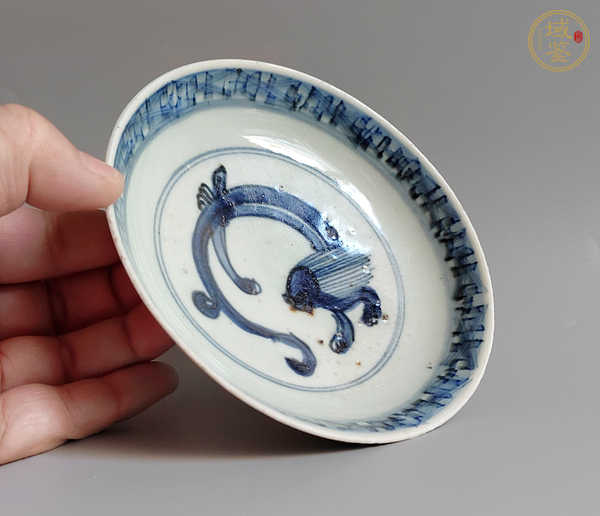古玩陶瓷青花螭龍紋盤真品鑒賞圖