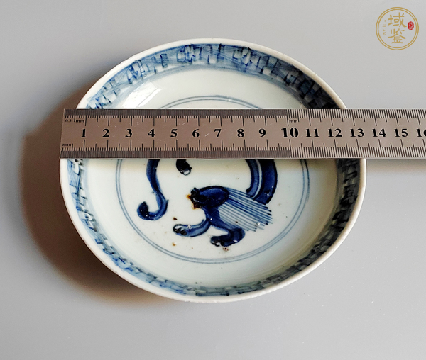 古玩陶瓷青花螭龍紋盤真品鑒賞圖