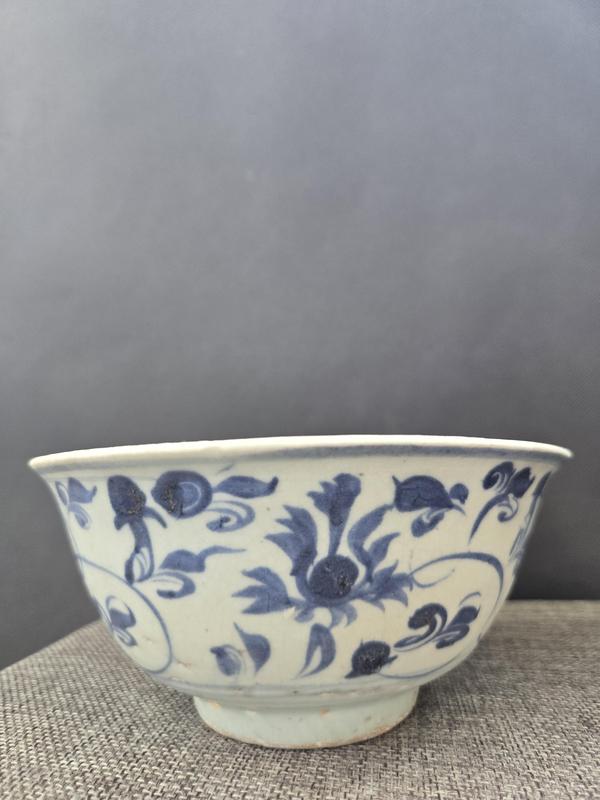 古玩陶瓷眀永樂花卉紋青花碗拍賣,當(dāng)前價格3999元