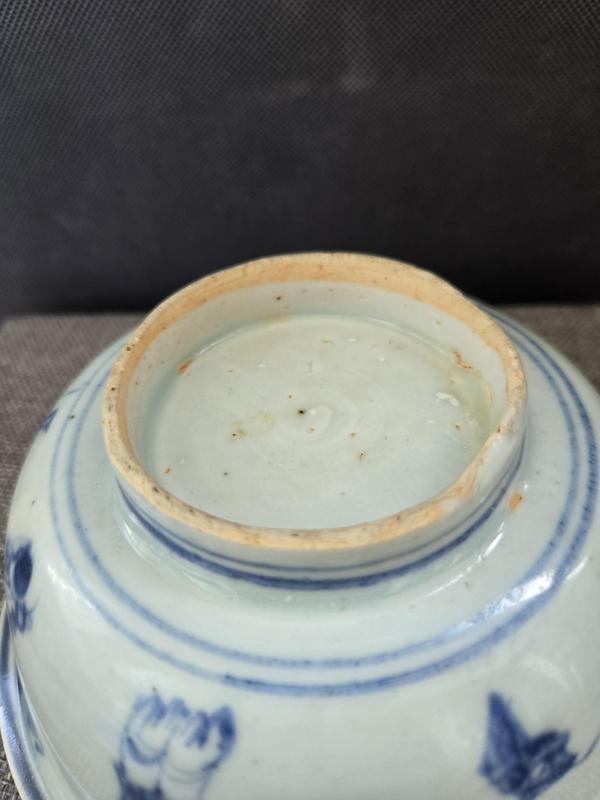 古玩陶瓷眀成花人物紋青花碗拍賣，當前價格8500元
