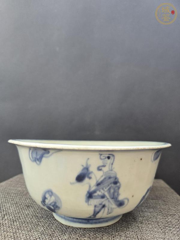 古玩陶瓷人物紋青花碗真品鑒賞圖