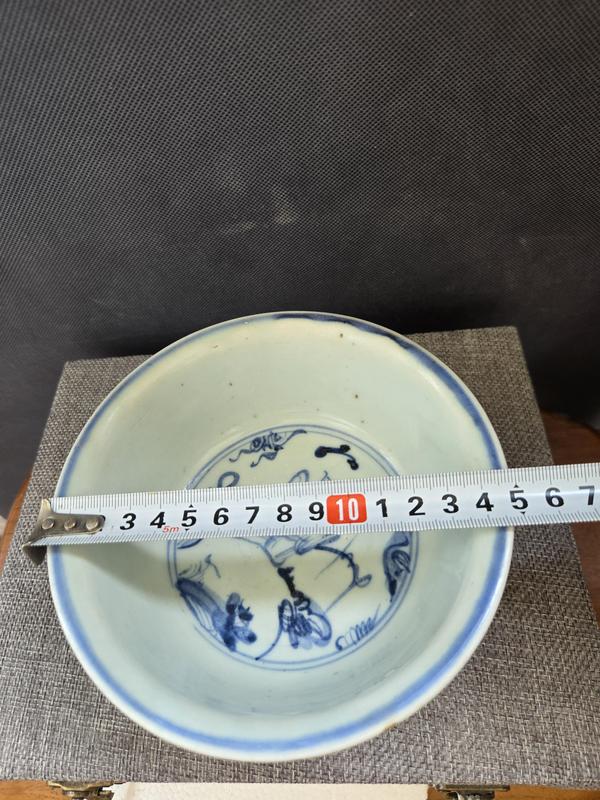 古玩陶瓷眀成花人物紋青花碗拍賣，當前價格8500元