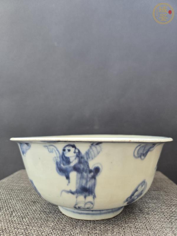 古玩陶瓷人物紋青花碗真品鑒賞圖